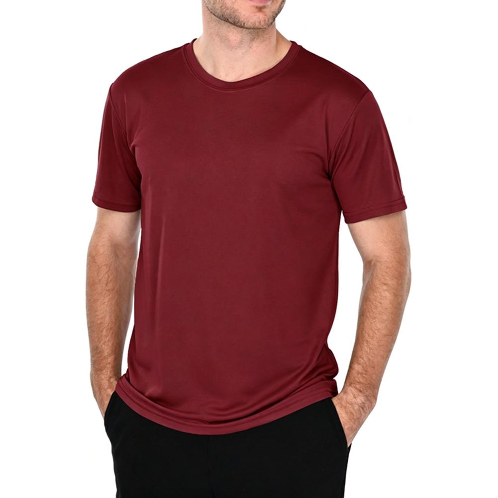 

Men s Solid-Color Crew-Neck Short-Sleeve Fitness T-Shirt XXL