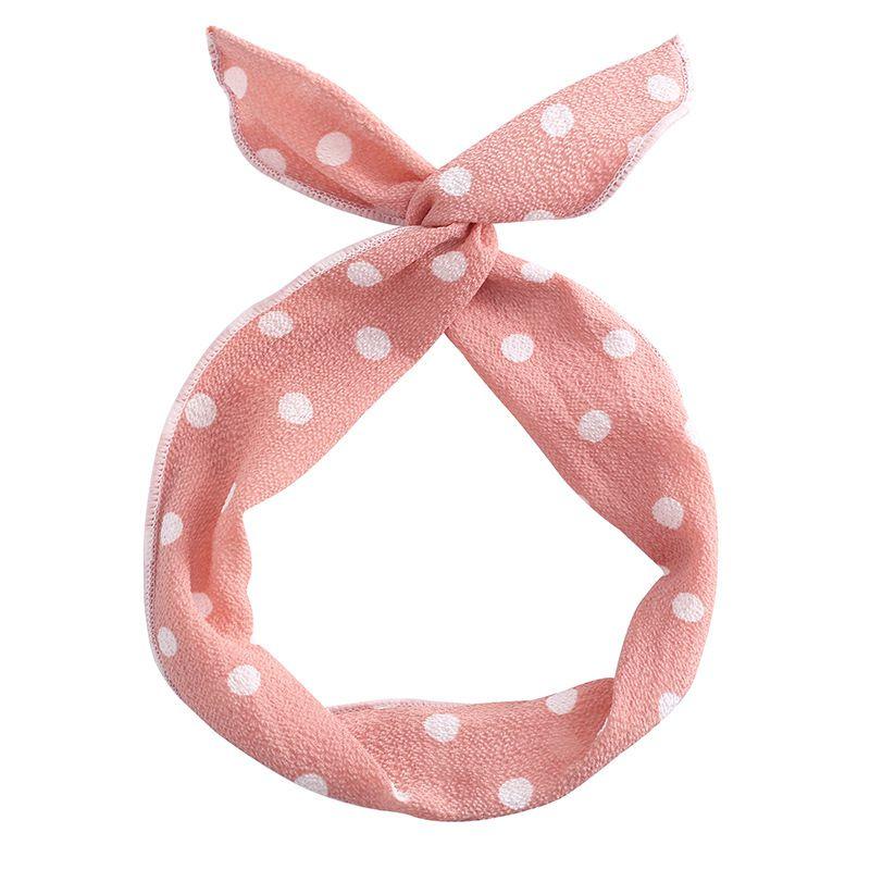 

Elegant Floral Rabbit Ears Knotted Wire Hair Bands With Metal Wire Scarf For A Stylish Womens Look PinkDot