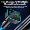 5 Ports Car Charger Fast Charging 2USB+3Type C Car Lighter PD QC3.0 Car Phone Charger For iPhone Samsung Huawei Xiaomi
