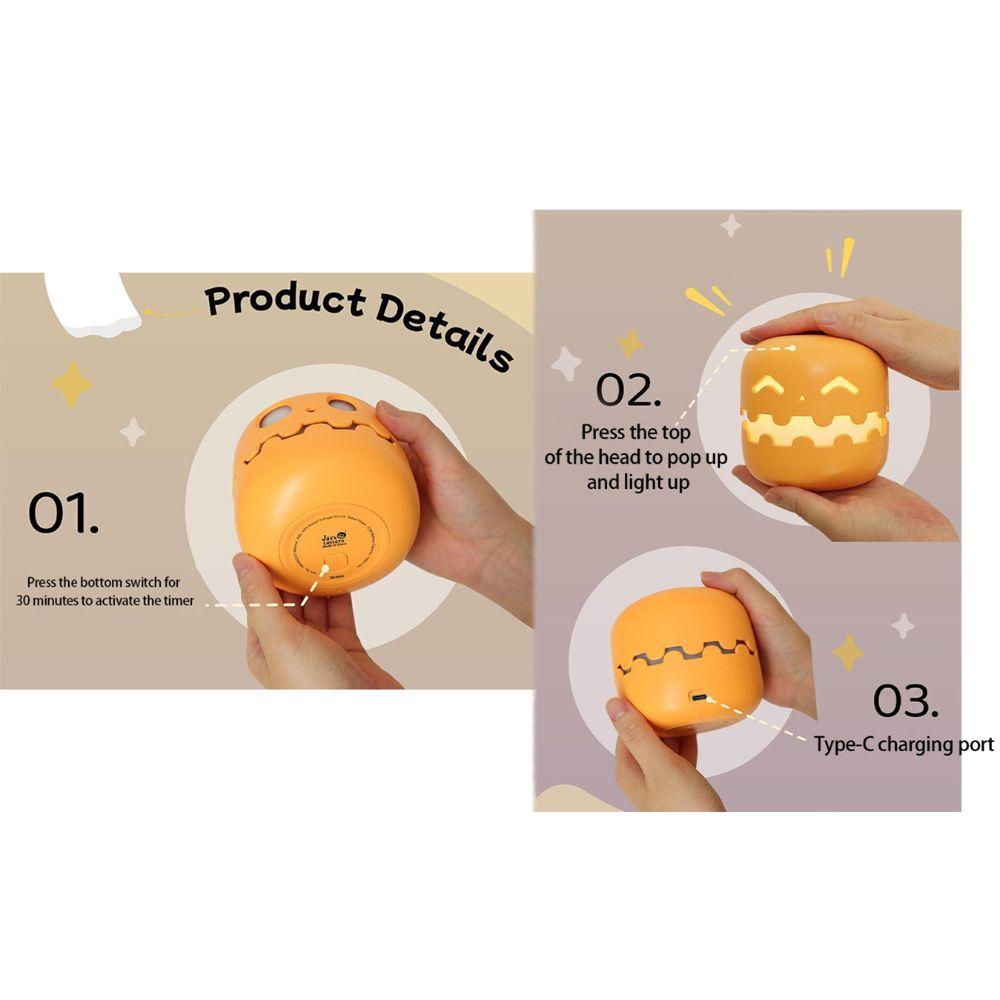 With Timer Function LED Nightlights Halloween Nightstand Lamp  Halloween Decorations