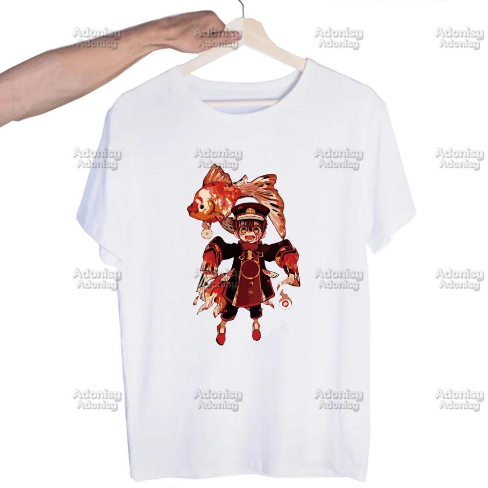 Hanako Kun Mens Harajaku Clothing Summer Streetwear Casual Loose Print Tee Short Sleeve Tops