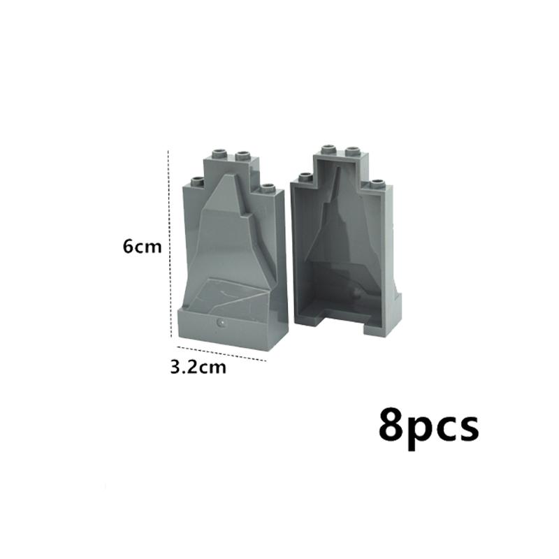 

Moc Rock Panel 6082 6083 23996 47847 Сцена скельної гори DIY Вид вулиці міста Насипний пагорб Камінь Будівельні блоки Іграшки для подарунків