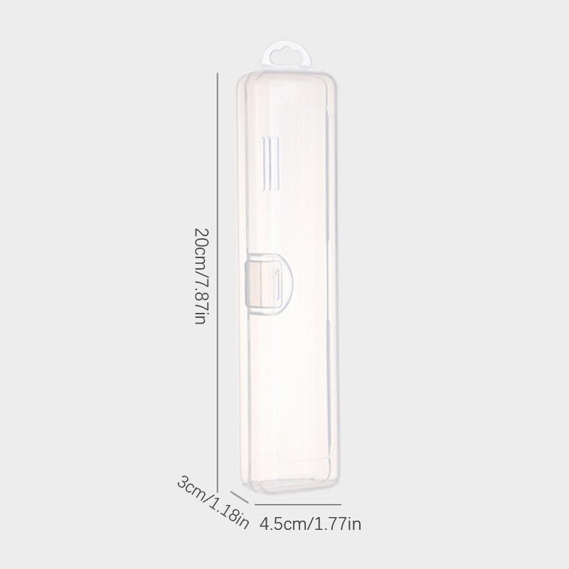 2 Stück Tragbarer Make-up Pinsel Organizer Augenbrauenstift Besteck Essstäbchen Transparent mit Deckel Aufbewahrungsbox Küchenzubehör