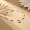 Colorful Cubic Zirconia Anklet Bracelet for Women,Waterproof Stainless Steel Chain Crystal Pendant Trendy Foot Anklet Jewelry