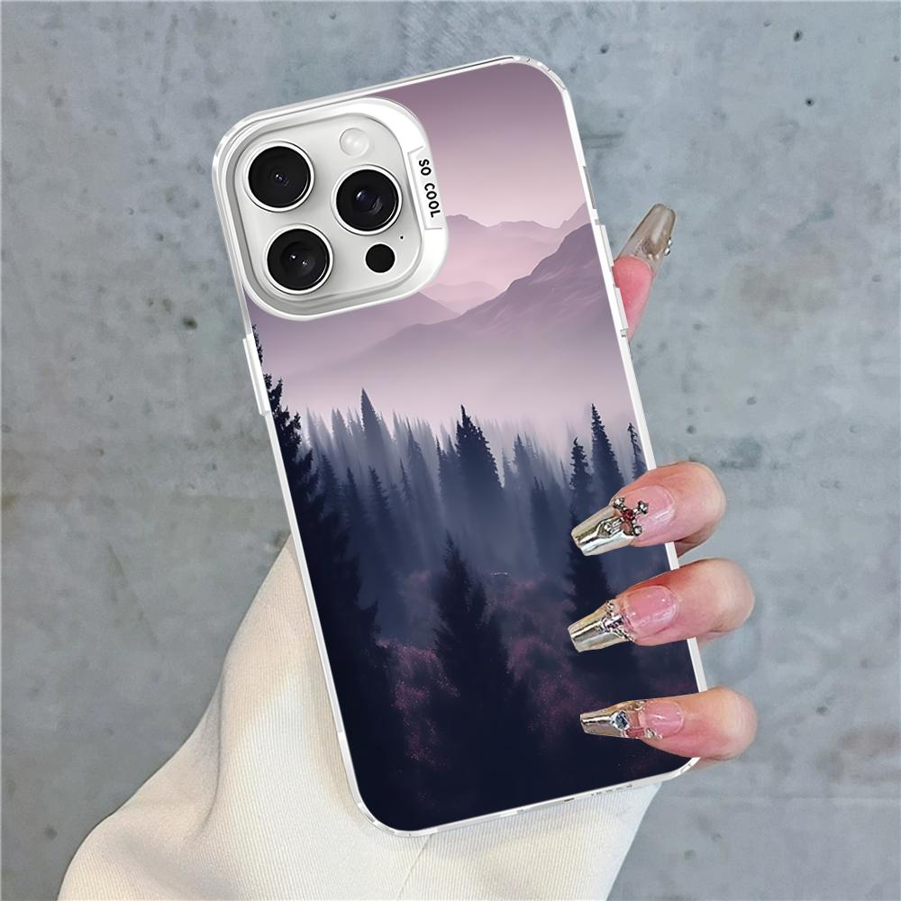 Forest Landscape Phone Case For IPhone 16 15 14 13 12 11 Pro Max X XR XSMAX 8 7 Plus Matte Shockproof Back Cover