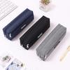 Canvas Pencil Bags Solid Color Stationery Pouch Modern Pen Storage Bag  for Student Kids