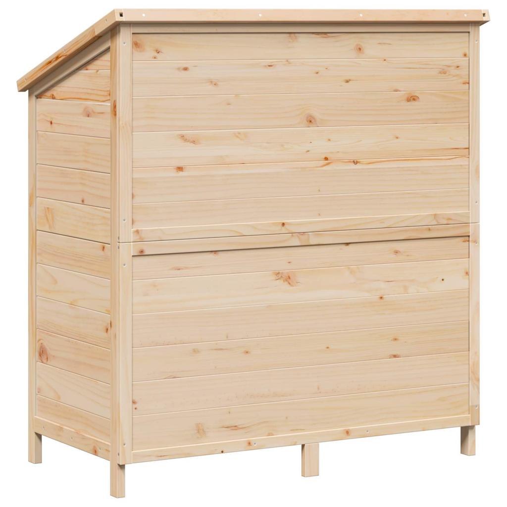 Garden Shed Natural 106 x 56 x 113.5 cm Solid Spruce Wood