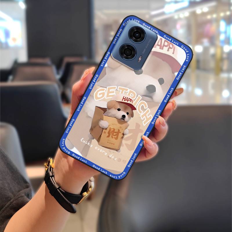 Phone Pouch Couple Phone Case For MOTO G24 Power TPU Soft Case Shockproof Durable Waterproof Cartoon Cute Protective