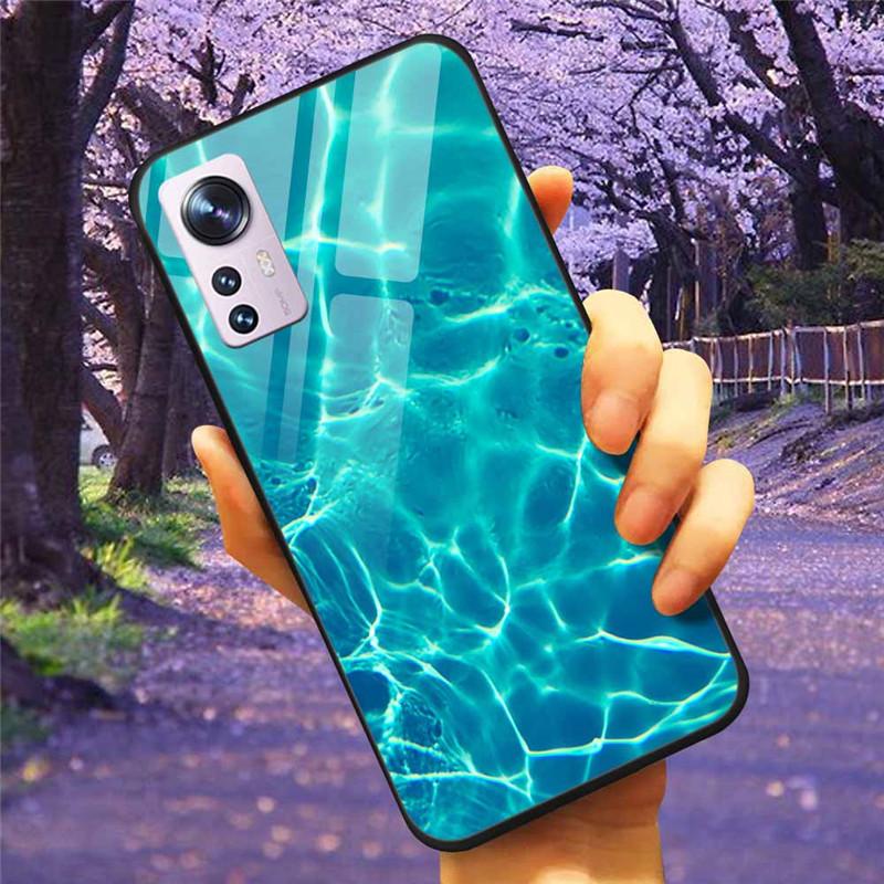 For Xiaomi 12T / 13T Case Tempered Glass SPACE Marble Luxury Hard Back Cover for Xiaomi 13T Pro / 12TPro Bumper for Xiaomi13T