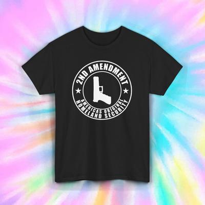 2nd Amendment Shirt Homeland Security Gun Rights Graphic Tee S-5XL