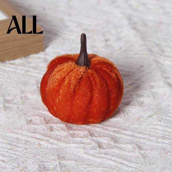 Soft Fabric Pumpkin Set 20 PCS Velvet Decorative Ornaments, Multi-Color Artificial Fall Harvest Decor Reusable Halloween Decorations for Mantel Table