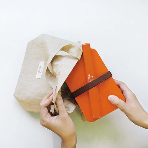 Elle Commune Recipe Lunch Sack, Graph Check, White