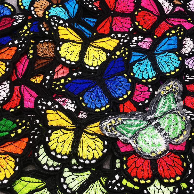 10Pcs Butterfly Patches Applique For Clothing Embroidery Patches On Clothes Diy Ironing Sewing Children Kids Stickers