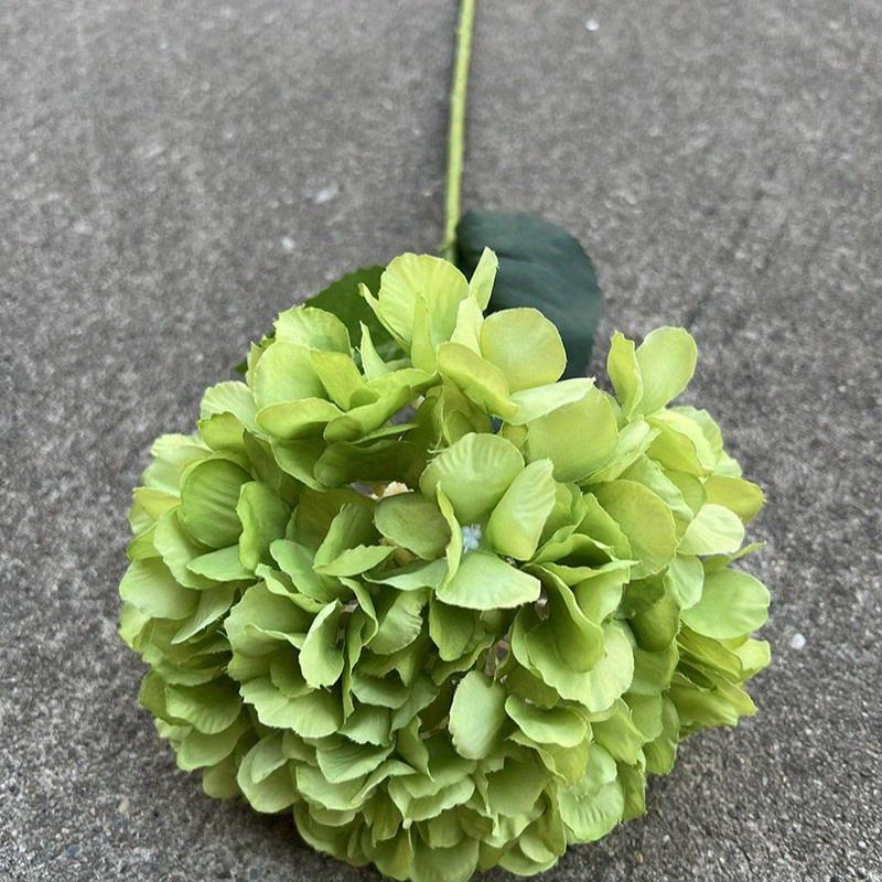 

1pc Simulation Single Head Green Hydrangea Plant for Outdoor Yard Garden Home Porch Decoration Holiday Party Decoration