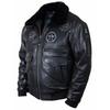 Mens Black PU Leather Jacket Slim Fit Winter Casual Pilot Style Outerwear