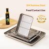 Stainless Steel Baking Pan Tray With Removable Wire Rack Bbq For Even Heat Distribution And Food Presentation Kitchen Gadgets