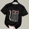 Kawaii Cat Print Children TShirt Summer Casual Fashion Girls Boys Funny Tops Kids Colorful ONeck Short Sleeve Tshirts