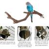 5PCS Bird Perch Stand Natural Wooden Parrot Stand Branch,3 Grape Wood Perch,2 Stand,Paw Grinding Fork Parakeet Chewing Stick Exercise Training