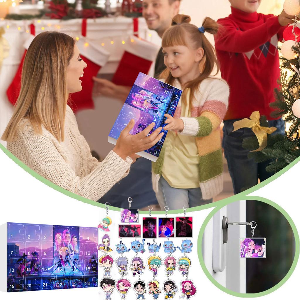 Adventní kalendář obsahuje 24 adventních kalendářů, odpočítávací kalendář a překvapivá sběratelská předměty.