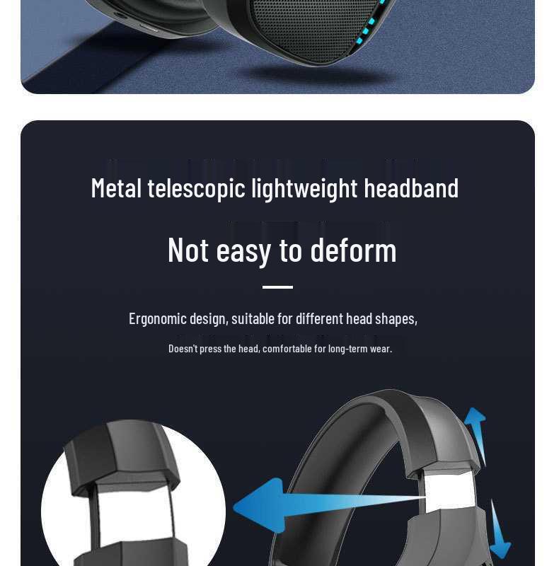 Cross-border Bluetooth Gaming Headset with Detachable Microphone, 2.4G Noise-Cancelling for PC and Phone