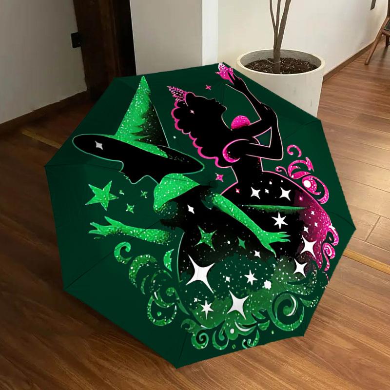 1pc Wicked Automatic Folding Umbrella, Portable Collapsible Design, Casual Outdoor Accessory L1127122