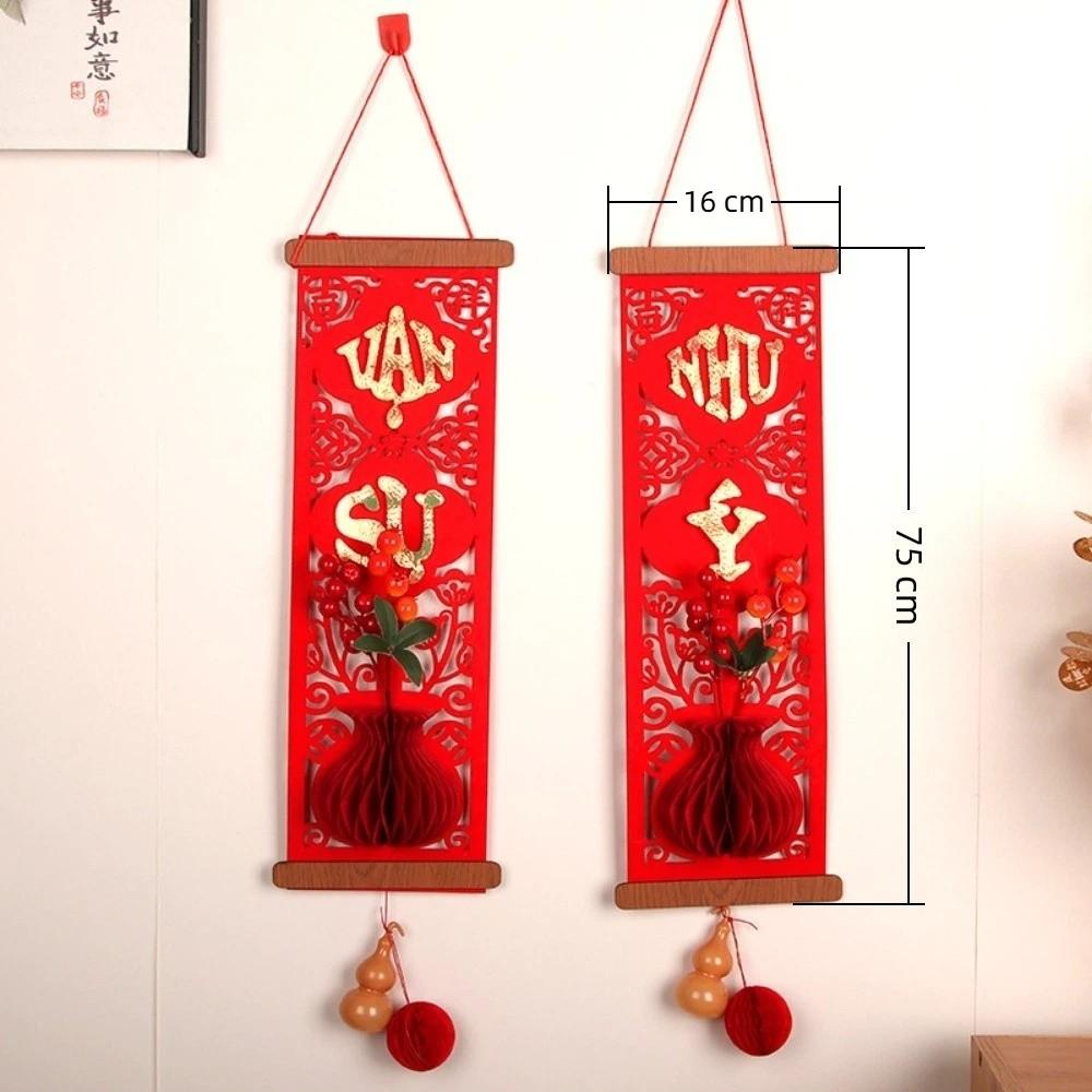 2026 Gold Blessing Words Vietnamese New Year Pendant Hanging Deco Door Hanging Decor Home Painting Pendant Festival Decor