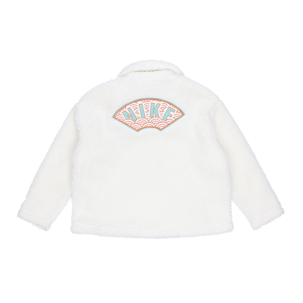 Nike Σειρά CNY Sherpa Fleece Μονόχρωμο Μπουφάν με Όρθιο Γιακά Γυναικείο Εξωτερικό Ρούχο Sail-White DQ5366-133