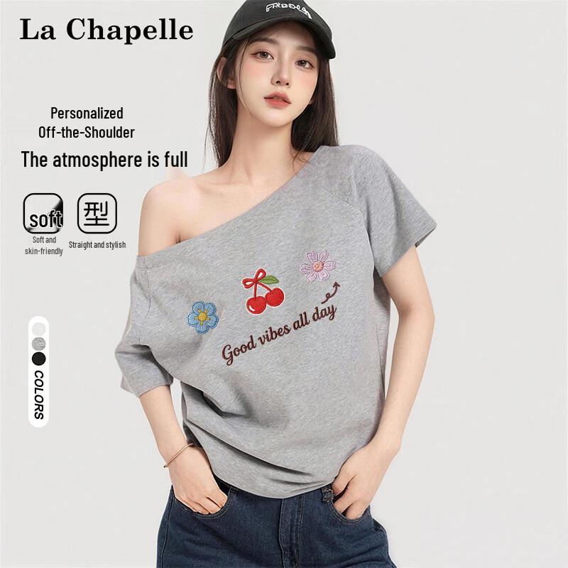 Женская футболка La Chapelle, сладкая и пряная, с асимметричным плечом и принтом XL