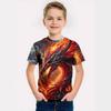 Cool Dragon Series 3D Digital Print T-shirt: Summer Children's Short-sleeved T-shirt