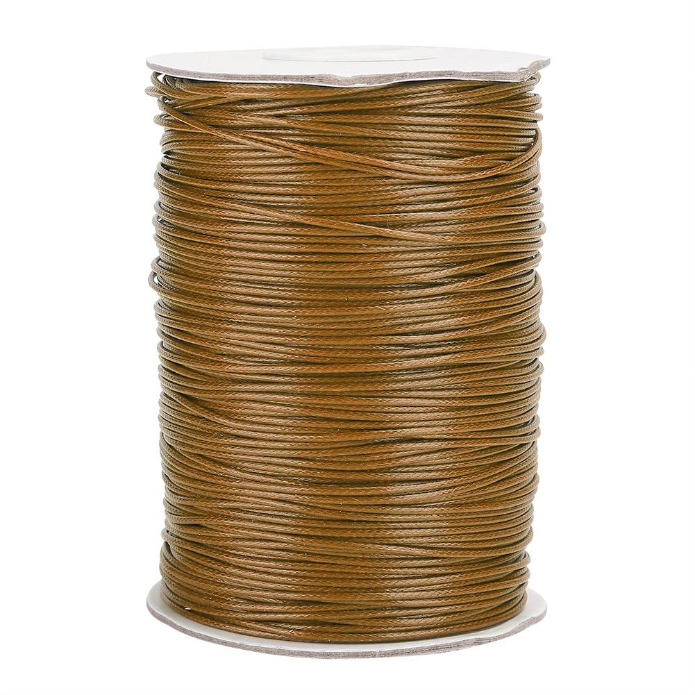 160m Wax Line Environmentally Friendly Hand Woven Rope Necklace Cotton Thrd 1mm(Black )