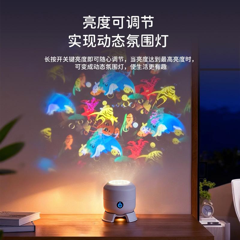 1Pc New LED Christmas Snowflake Projection Light, Colorful Rotating Holiday Decoration Light, Halloween Stage Light 16 Pictures