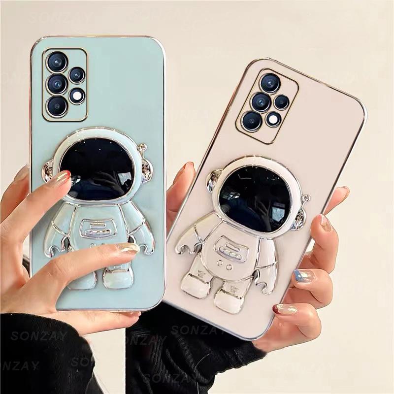 

Мягкий силиконовый чехол с держателем астронавта для Samsung Galaxy A02S A31 A21S A03 S20 S21 FE S22 Plus Ultra A 13 23 33 53, защитные чехлы для камеры