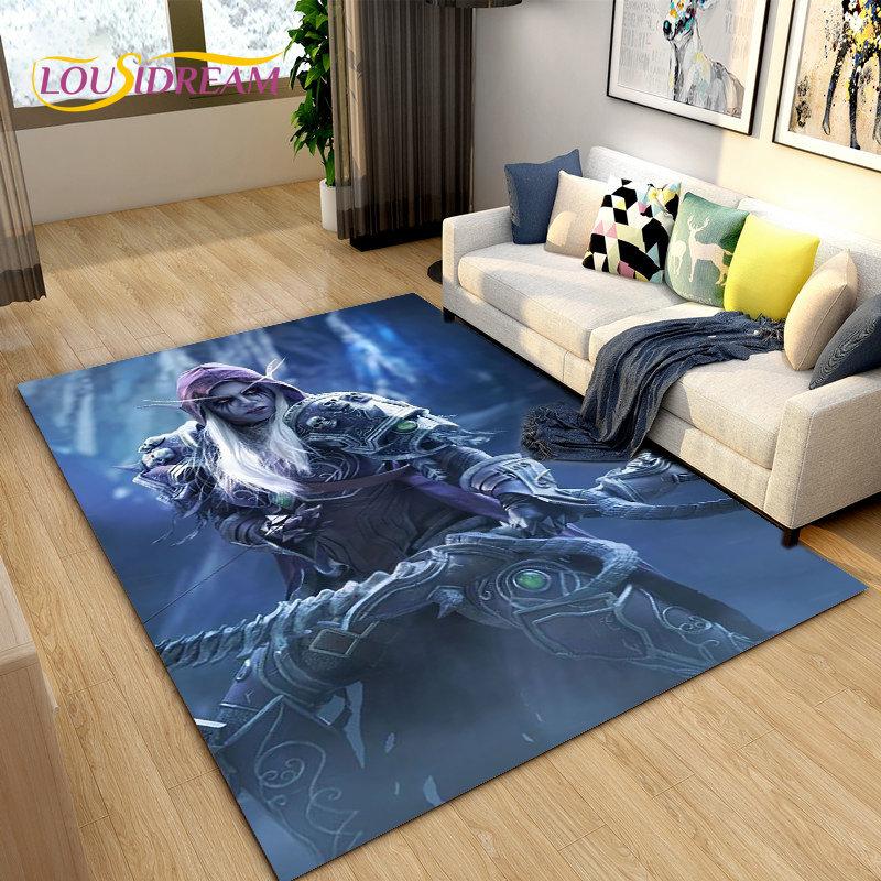 3D World of Warcraft , WOW Game Area Rug Large ,Carpet Rug for Living Room Bedroom Sofa Doormat Decoration ,Kids Non-slip Floor Mat