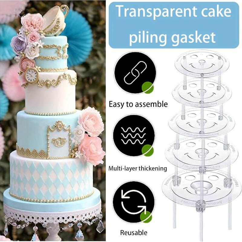 5 Sizes Round Cake Pans Stand 5 Layers Support Spacer Stand Dessert Frame For Weddings Birthdays Parties Festivals Decorative