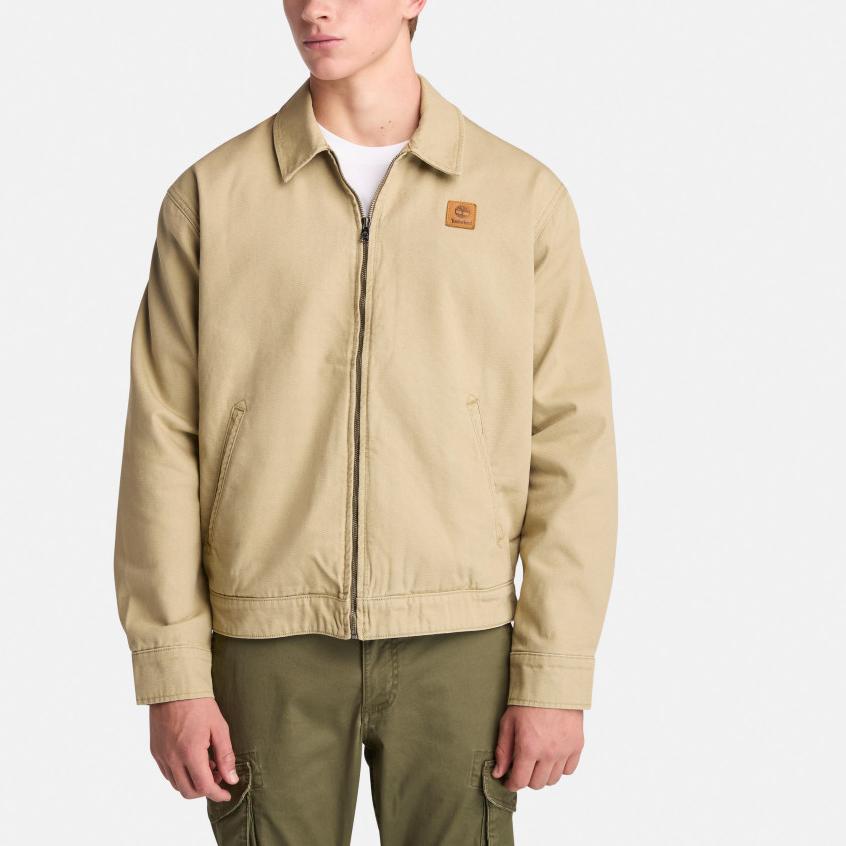 Timberland Jackets Men's Khaki Lapel Moderate Other A6AUGDH4