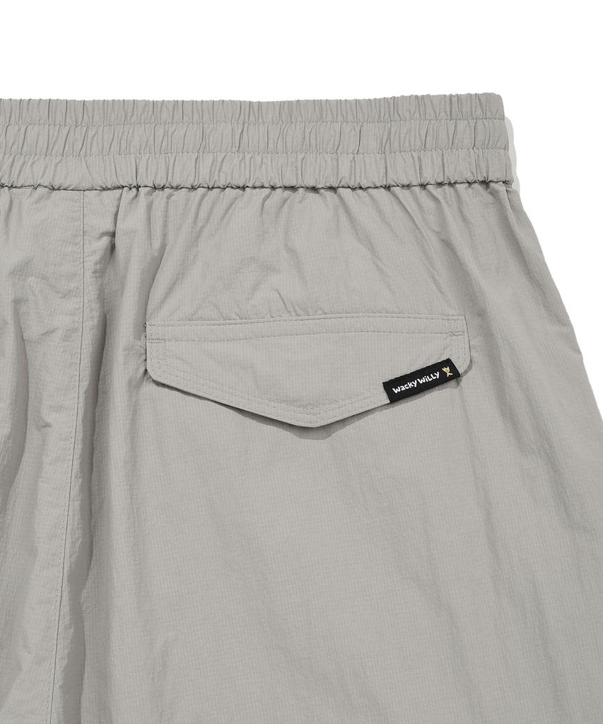 WACKY WILLY Nylon Straight Cargo Pants Grey