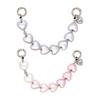 Stylish Heart Double Bead Chain Keychain With Sturdy Alloy Acrylic Designs for Women Fashion Accessories Gift Ideas