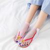 Summer Women's Socks Quirky 3D Printed Flip-flops Boat Socks for Women