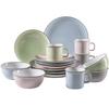 Maser Maila Dinnerware Green/pink/blue/green, 16 Pieces (931447)
