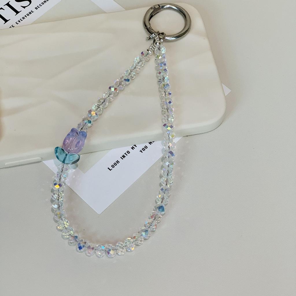 Bling Phone Strap Lanyard With Slip Card Handmade DIY Key Chain Accessories For iPhone 16 CCD Camera Schoolbag Ins Korea Y2K