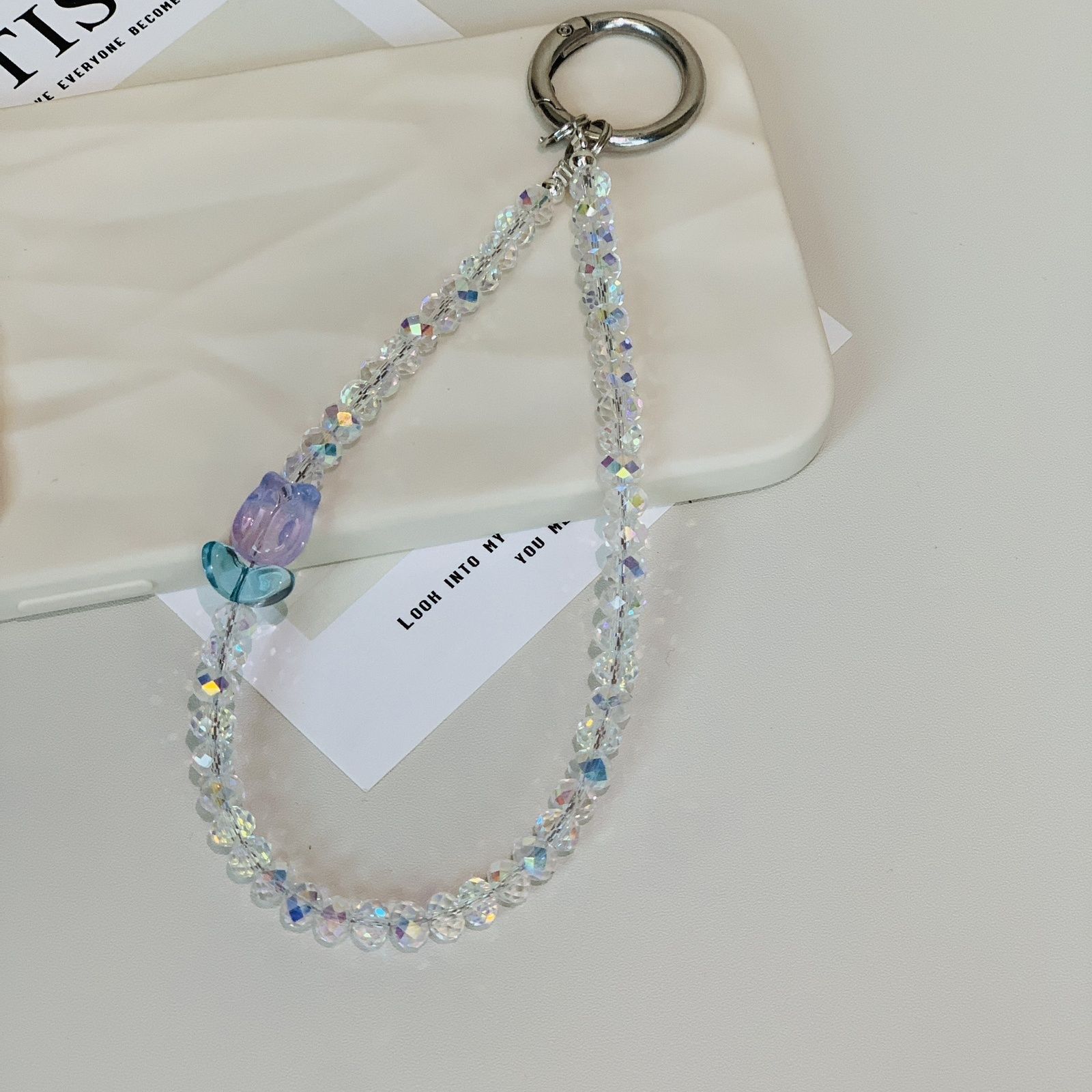 

Bling Phone Strap Lanyard With Slip Card Handmade DIY Key Chain Accessories For iPhone 16 CCD Camera Schoolbag Ins Korea Y2K
