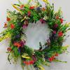 Wreath Decoration Simulation Plastic Aquatic Plant Wreath, Home Decoration Wreath Door Hanging Plastic Vine