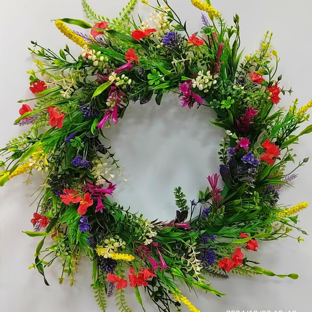Wreath Decoration Simulation Plastic Aquatic Plant Wreath, Home Decoration Wreath Door Hanging Plastic Vine