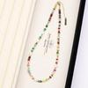 Colorful Natural Stone & Pearl Dopamine Beaded Necklace - Women's High-End Choker