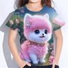 Animals 3d Print T Shirts Summer New Casual Baby T-Shirts Cute Cartoon Fashion Girl Clothes Short Sleeve Tees Girls Top