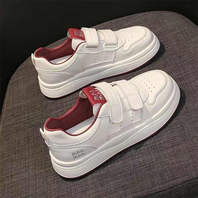 Thick-soled 2026 new spring and summer Velcro shoes women's shoes student board shoes casual sports shoes