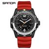 SANDA 6302 Men's Solar powered Watch Creative Quartz Dial Luminous Hands Waterproof Sport Student Wristwatch Innovative Design