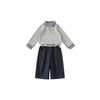 Girl Spring Dress Up Kids Cotton Long Sleeve Suit With Lace Trim For Ages 3 To 8