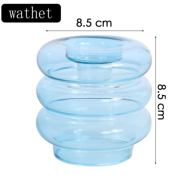 Glass Candle Holder 2 In 1 Vases Room Decoration Accessories Candle Holder Dining Table Home Decor European Wedding Decoration
