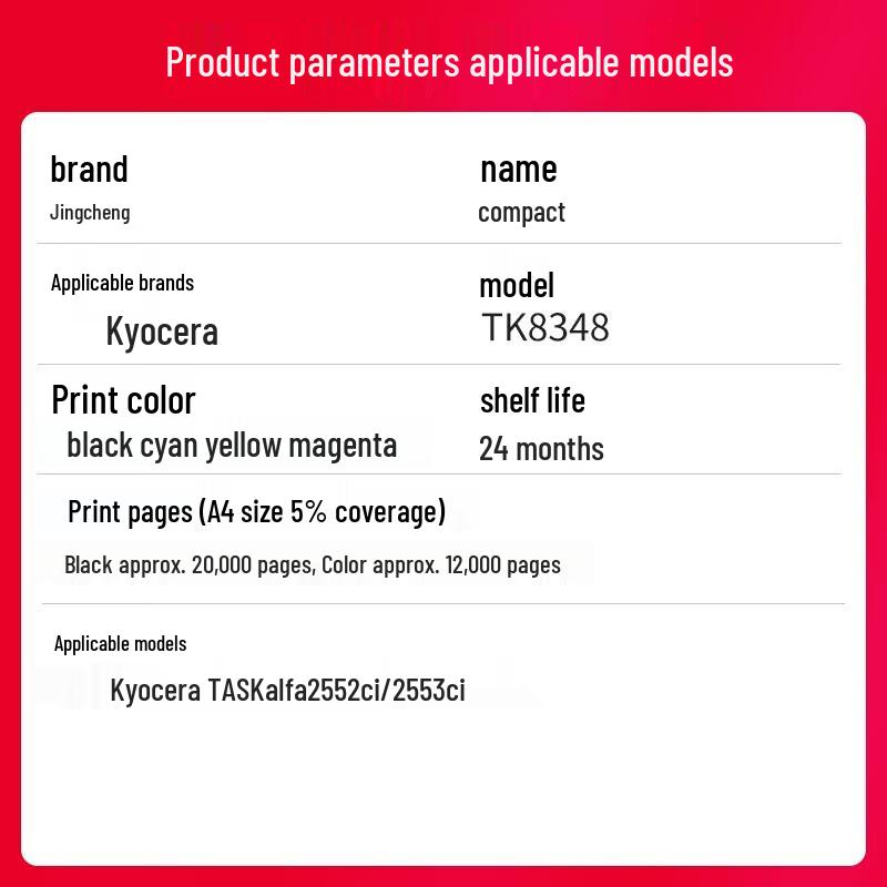 Kyocera TK-8348 Black Toner Cartridge for TASKalfa 2552ci/2553ci